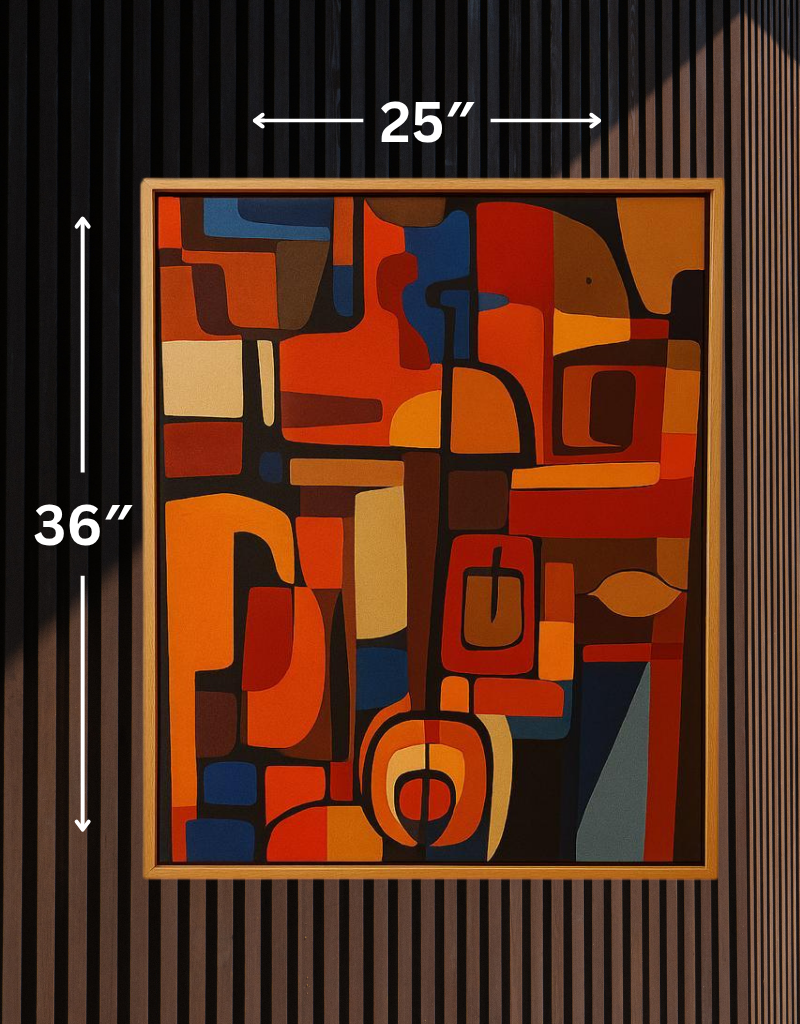 Mid-Century Modern Abstract Masterpiece | Bold Geometric Wall Art