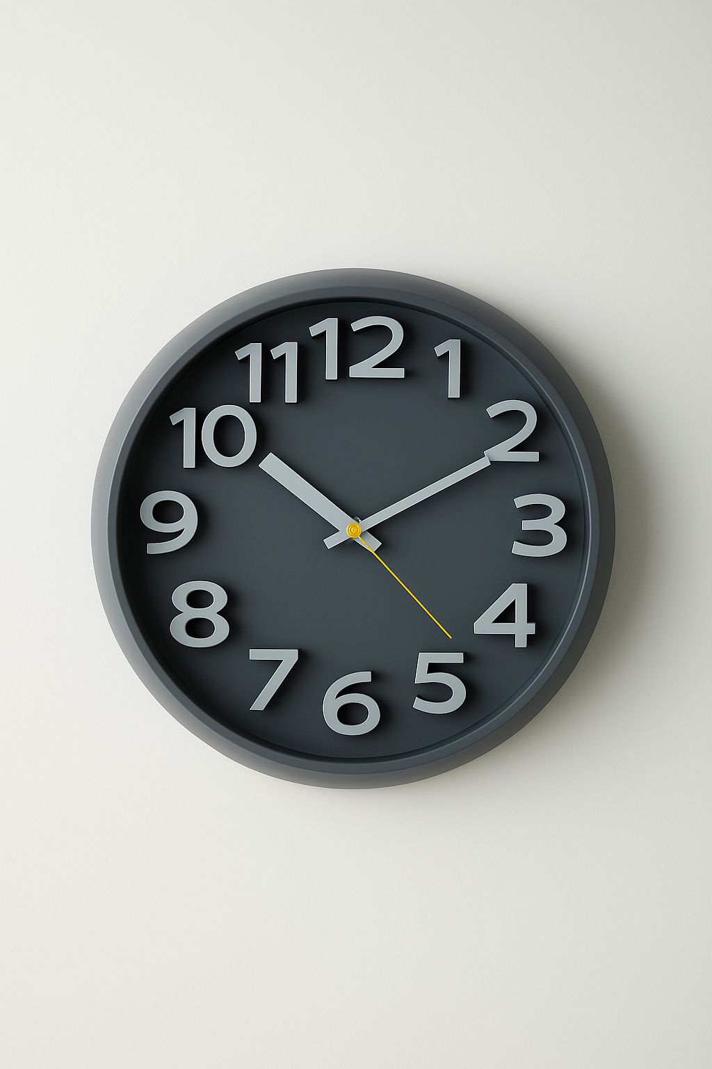 Bold 3D Number Wall Clock in Teal Finish – Modern Decorative Design