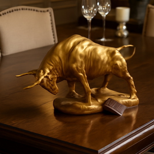 Powerful Golden Bull Statue