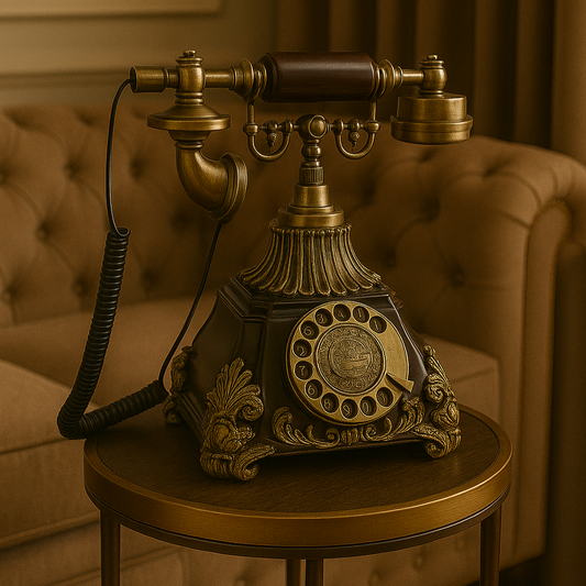 Vintage Style Rotary Dial Telephone - Decorative Classic Phone