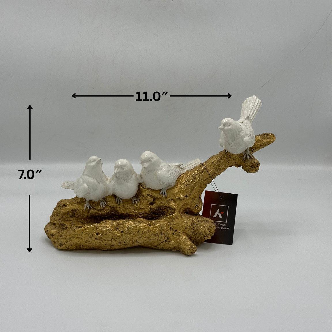 Decorative Birds on Golden Branch Figurine