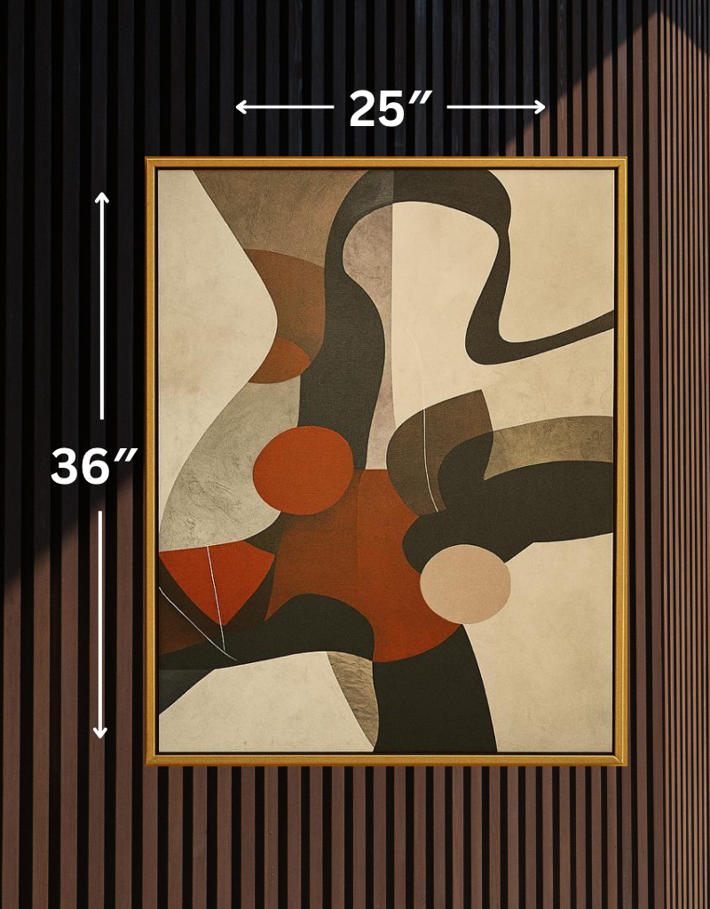 Bold Abstract Statement Wall Art | Modern Earth & Rust Tones