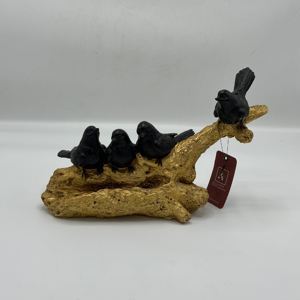 Decorative Birds on Golden Branch Figurine