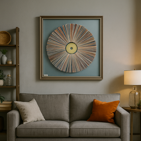 Modern Circular String Art Wall Frame – Handmade Contemporary Wall Décor