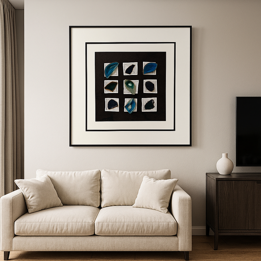 Geode-Inspired Modern Wall Frame – Abstract Crystal Stone Art Décor