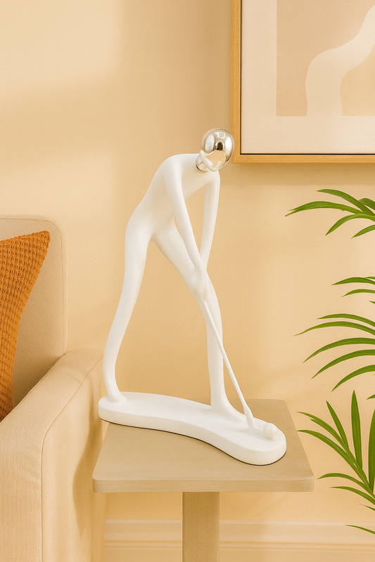 Modern Golf Player Sculpture – Decorative Statue