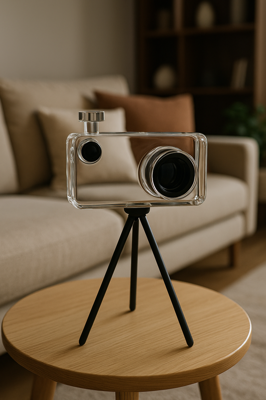 Modern Camera-Shaped Decorative Showpiece on Tripod – Resin Home Decor