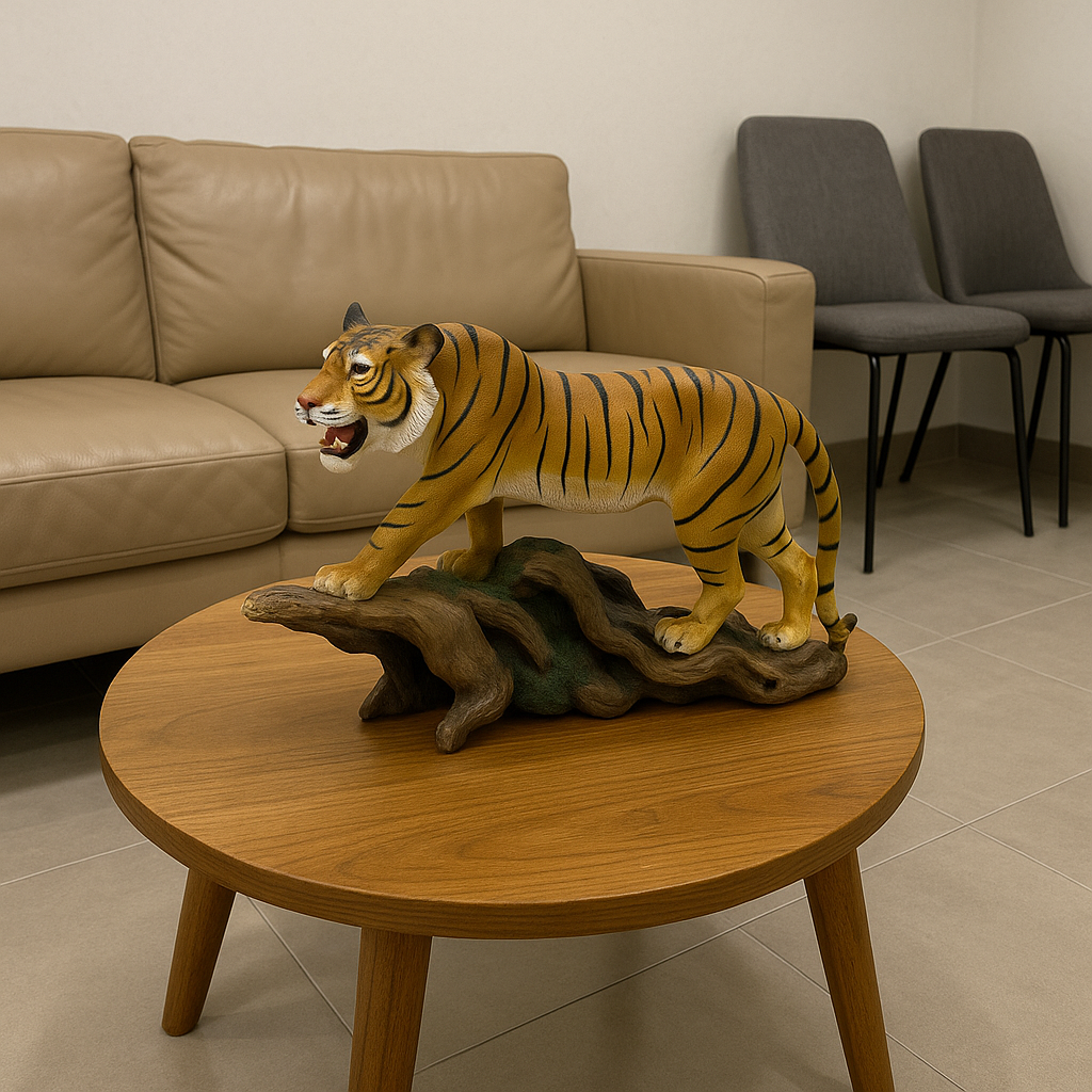 Majestic Tiger on Rocky Outcrop Decorative Figurine