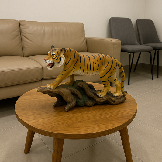 Majestic Tiger on Rocky Outcrop Decorative Figurine