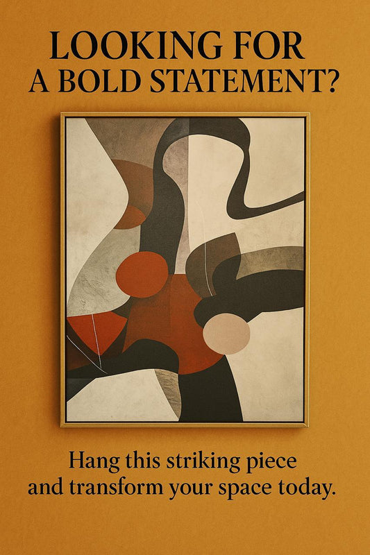 Bold Abstract Statement Wall Art | Modern Earth & Rust Tones