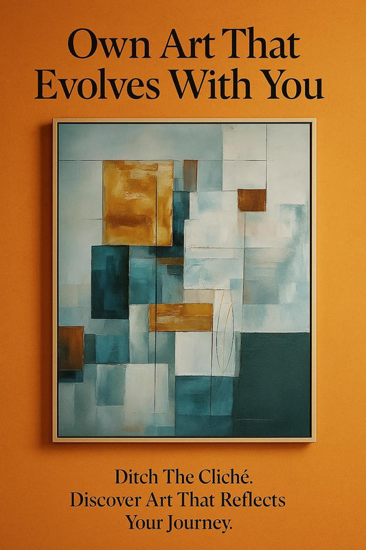 Evolving Canvas: Modern Geometric Abstract Framed Wall Art