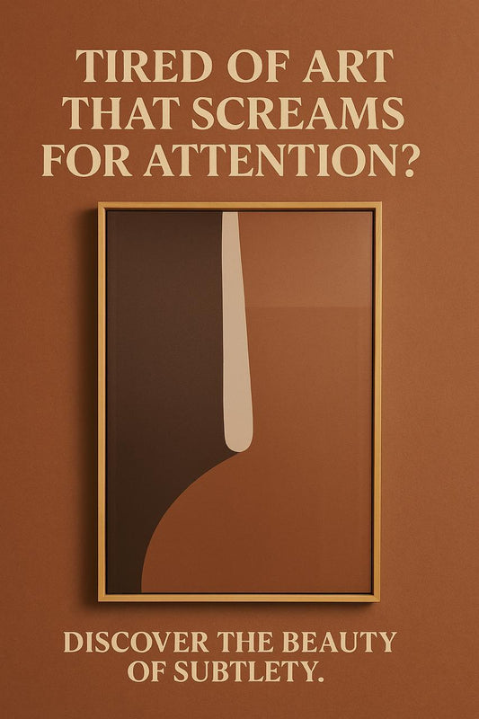 Subtle Harmony Abstract Wall Art | Earthy Tones Framed Print